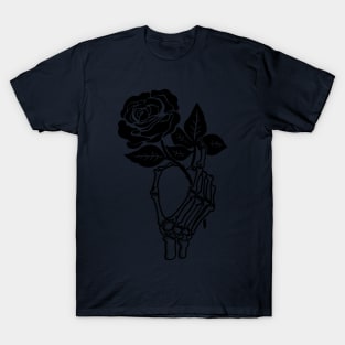 Rose in Skeleton Hand T-Shirt